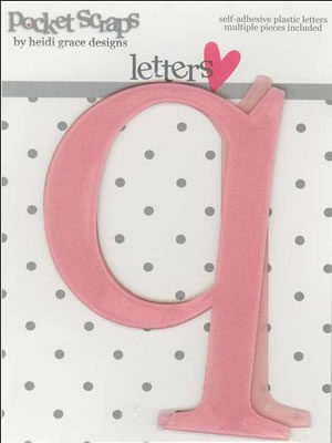 Heidi Grace - Girlfriends - Plastic Alpha Stickers q - 2/pk  (sold in 3's)